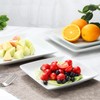 Yedio Porcelain Square Dinner Plates, 10.75 Inch Square Serving Plate
