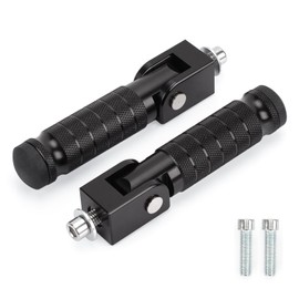 XINGWU M8 Motorcycle Foot Pegs 90 Degree Foldable Bike Pegs CNC Anti-Skid Universal for Super 73 Yamaha Honda Suzuki Aprilia Electric Car Motorbike Scooter Mini Bike Ebike Dirt Bike Go Kart (Black)