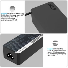 65W ThinkPad Charger for Original Thinkpad X1 T14 T14S T15 L13 L14 L15 L16 T480 T490 T580 T590 USB-C