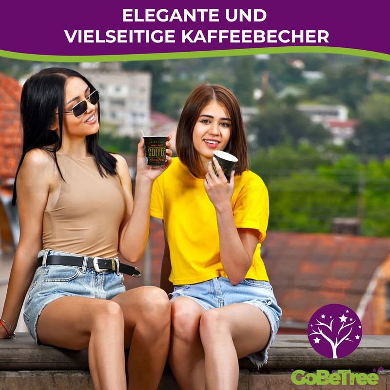 GoBeTree 100 Paper Cups 210 ml / 7 oz for