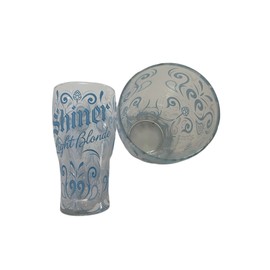 Shiner Light Blonde Beer Pint Glass | 16oz Glasses | Set of Two (2)