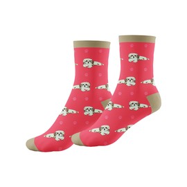 COZY TRENDS Pet Lover Socks for Dog and Cat Socks | Cute Crew Socks | Unisex | Novelty Gifts (Cotton, Red)