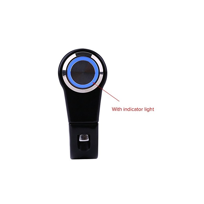 Keenso Motorcycle Handlebar Switch, 7/8 Inch 22 mm Waterproof Aluminium