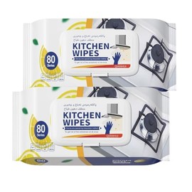 Kitchen Cleaning Wipes for AirFryer and Cooktops Kitchen Cleaning Cloths Professional Grade Heavy-Duty Cleaning Stove Cleaner (160 Total Wipes) (Pack of 2)