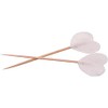 Folat 61561 Pickers White Hearts-50 Pieces Party Picks, White Hearts,