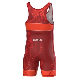 Extreme Hobby - German National Team Junior Compression Jersey Competition Wrestling Singlet Red Size 104