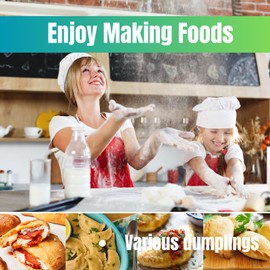 MUMSUNG Empanada Maker Press, 4Size (6"+4"+3"+2.6") Professional Dumpling Maker Mold kit, Fast to Make Empanadas Jamaican Beef Patties Pierogi pastelitos, (Classic White)