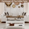ChooChoo Farmhouse Lift Top Coffee Table, Multi-Function Convertible Coffee Table