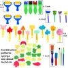 Fycooler Sponge Paint Brushes Kits, 57 Pcs Kids Painting Brushes