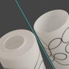 Anmire 2 Pack Modern Line Style Glass Shade, Cylinder Light