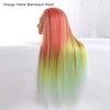Hairdressing Mannequin Head Synthetic Braiding Hair Hairdresser Head Gradient Orange