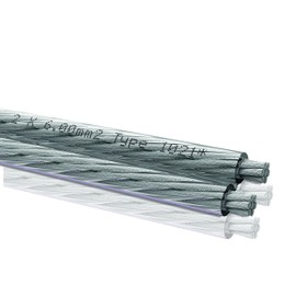 Oehlbach Silverline 60 Speaker Cable 2 x 6 mm², Silver-Plated, SPOFC Highly Flexible with Ultra Thin Individual Strands, Sold by the Metre, Transparent