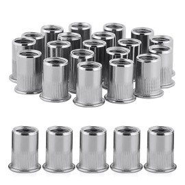 Gueenky Pack of 20 Rivet Nuts M12 Stainless Steel Rivet Nuts M12 Stainless Steel Retractable Nuts Thread Rivets Nutsert Blind Rivet Nuts Rivet Nuts for Metal Plastic