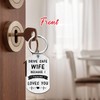 Gezxin Drive Safe Wife Keychain - Anniversary Birthday Gift for