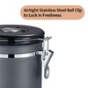 Veken Coffee Canister, Airtight Stainless Steel Kitchen Food Storage Container