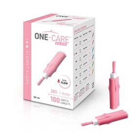 MediVena ONE-CARE Plus Safety Lancets, Contact-Activated, 28G x 1.8mm, 2000 / Case