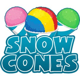Snow Cones 12" Concession Decal Sign cart Trailer Stand Sticker Equipment