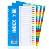 3 Pack A4 File Dividers 20 Part Plain A4 Subject