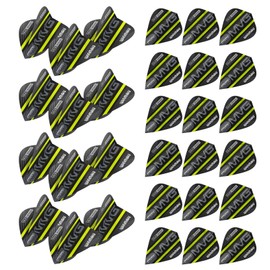 WINMAU Prism Alpha Michael van Gerwen MvG Black and Green Kite Shape Dart Flights - 10 sets per pack (30 dart flights in total)
