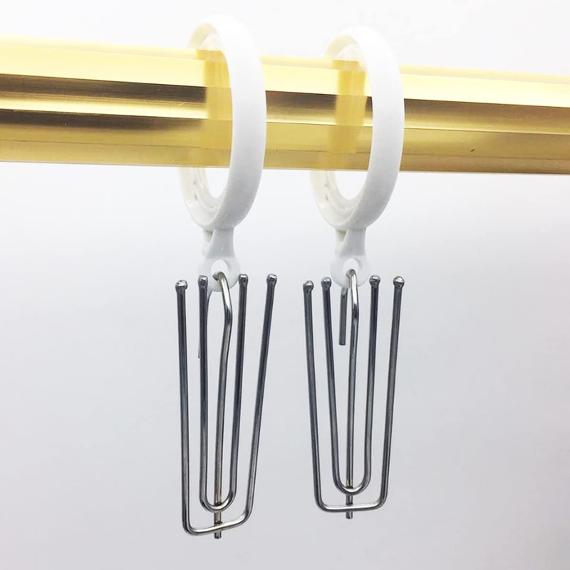 Curtain Hooks，60pcs Stainless Steel Pinch Pleat Curtain Hooks for Window