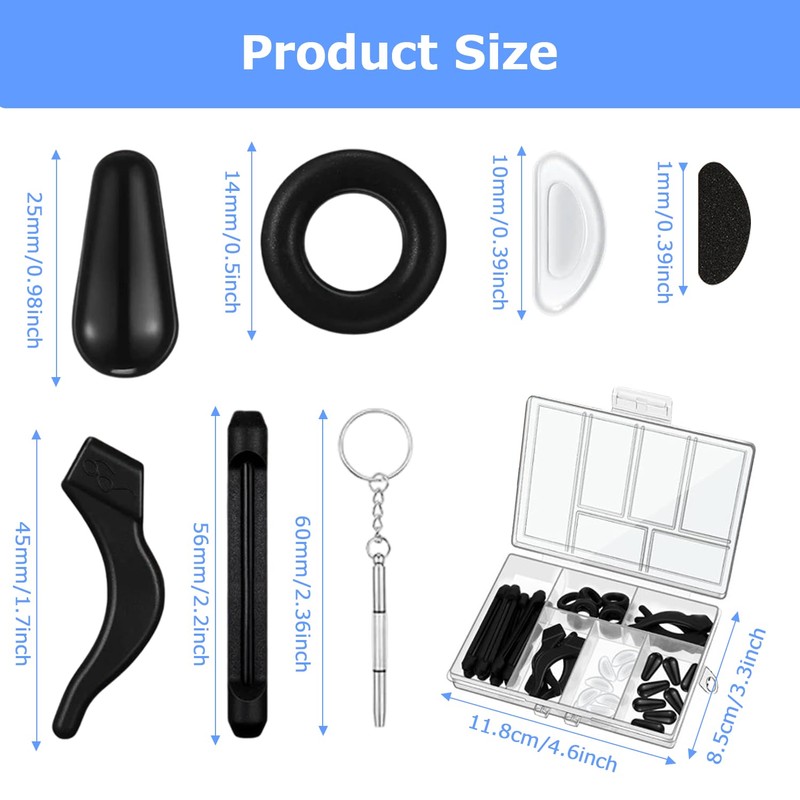 24 Pairs Glasses Nose Pads Stick On Eyeglass, Anti Slip