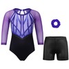 JOYSTREAM Gymnastics Leotards for Girls With Shorts Sparkly Ballet Dance
