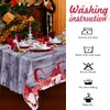 Christmas Tablecloth, 180 x 150 cm Rectangular Long Christmas Tablecloth