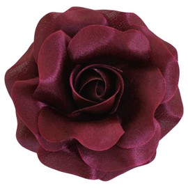 Sara Monica Flower Hair Clip and Pin Rose:Made in the USA (Burgundy)