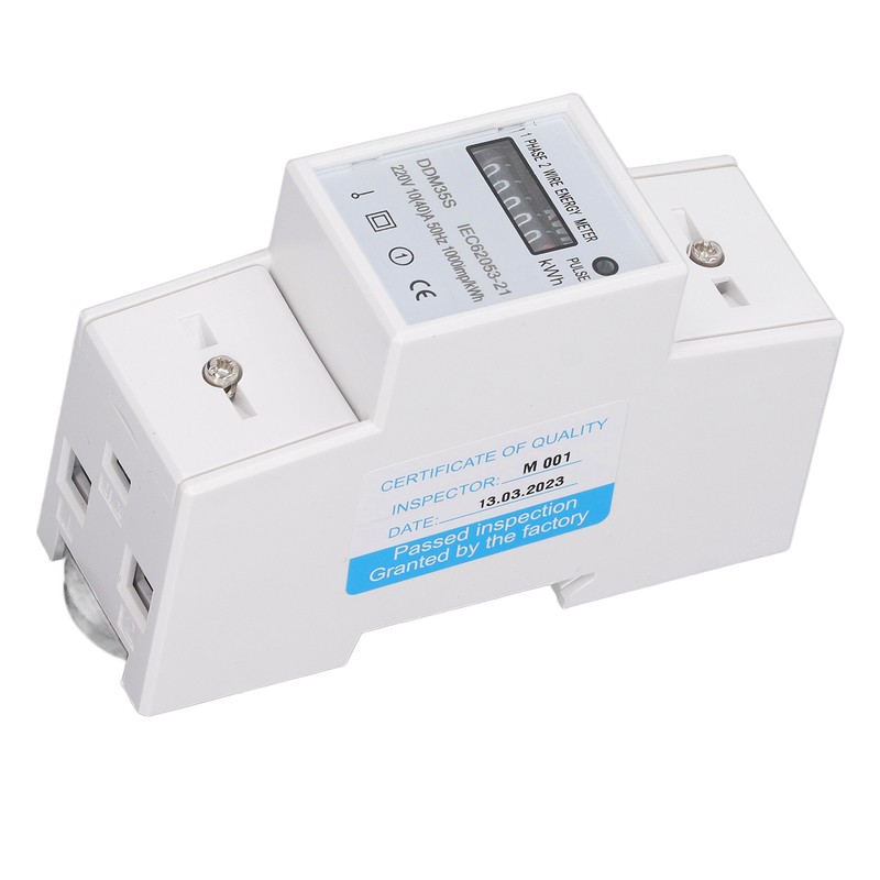 Single Phase Energy Meter Tester Digital Din Rail Electricity Monitor