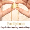 Layering Magnetic Necklace Clasp,18 K Gold and Silver Separator for