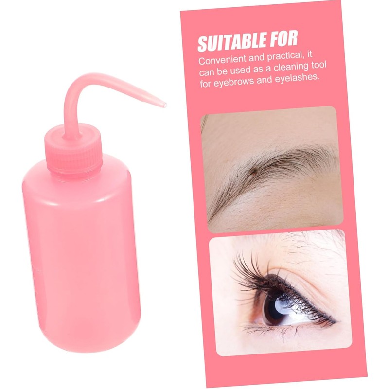 Botella de Limpieza de Pestañas 250ml Rosa Abs 8 Piezas