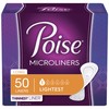 Poise Daily Microliners, Incontinence Panty Liners, Lightest Absorbency, Long, 50