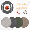 Syrads Placemats and Coaster Set of 4,Table Mats Round Waterproof