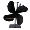 AB Tools 4 Blade Stove Fan Black Heat Powered Fan