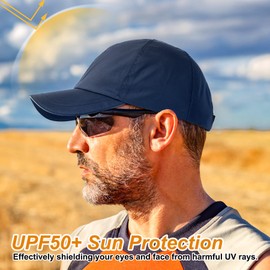 HeyCaps Waterproof Baseball Caps Mens - Quick Dry Running Cap UV Protection Hat for Golf Hiking Sport