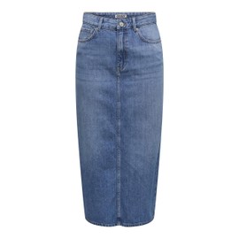 ONLY Women's Onllumi Midi Back Slit Skirt DNM Pimnoos, Medium blue (medium blue denim), XL
