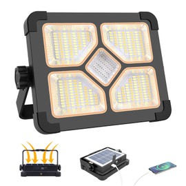ERAY 120W Portable LED Work Light with Rechargeable Battery 15000mAh 10000 LM, Solar Camping Lights, IP66 4 Lighting Modes Worklight for Outdoor Building Emergency Car Repairing