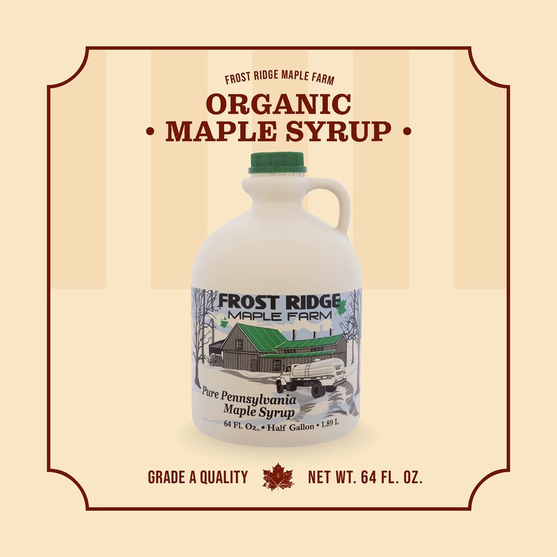 Frost Ridge Maple Farm, Organic Maple Syrup, Grade A, Half