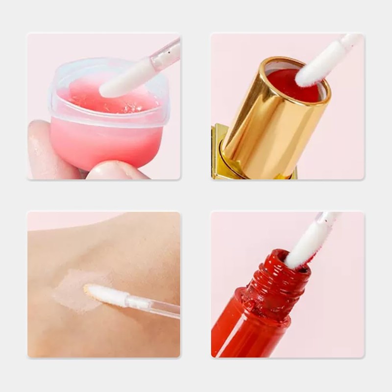 FELICIA 100pcs Microfiber Brushes Eyelash Applicator Disposable Lip Brush Pine