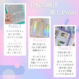 LINAXYZ Refill, Trading Card Storage, A5, 6 Holes, Binder, Card Holder, Idle, Display, Push Activity, Goods, Storage, Dirt, Wet Prevention, 4 Pockets (Clear, 20 Pockets)