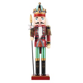 SurpriseSeptember Christmas Nutcracker Ornament,12 inch Traditional Painted Wooden Nutcracker Soldier Doll, Nutcracker Figures Holiday Party Tabletop Christmas Decorations(Pikeman)