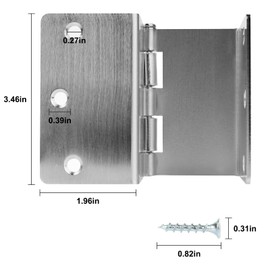 Handicap Expandable Door Hinges, Offset Door Hinges - 2 Swing Hinge in Satin Chrome
