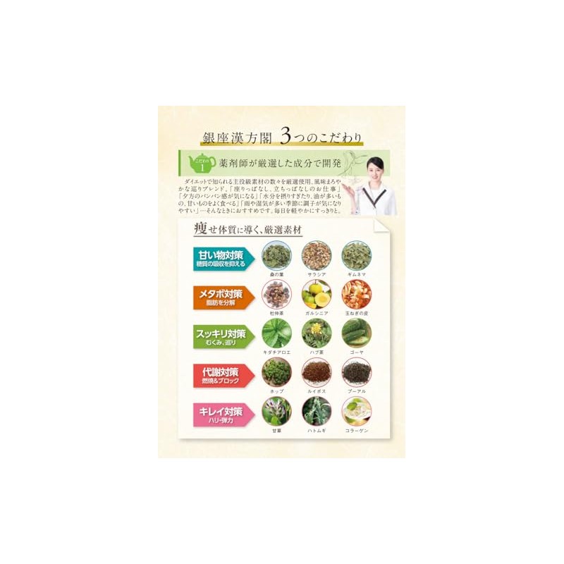 Nippon Medical System Mss*J Ginza Kanpokaku Toyono Diet Tea 1.6