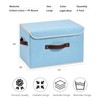2PCS Storage Boxes with Lids Cotton Linen Fabric Bins Baskets