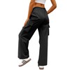 DLOODA Womens Cargo Pants Elastic Waist Wide Leg Parachute Pants