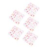 Baluue 5pcs Flatback Pearl Stickers Face Beauty Stickers for Makeup