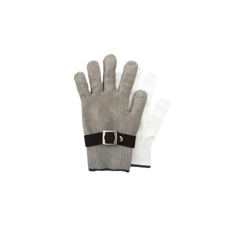 Point-Virgule Cut Protection Gloves Kitchen Oyster Gloves 2-Piece Set Stainless