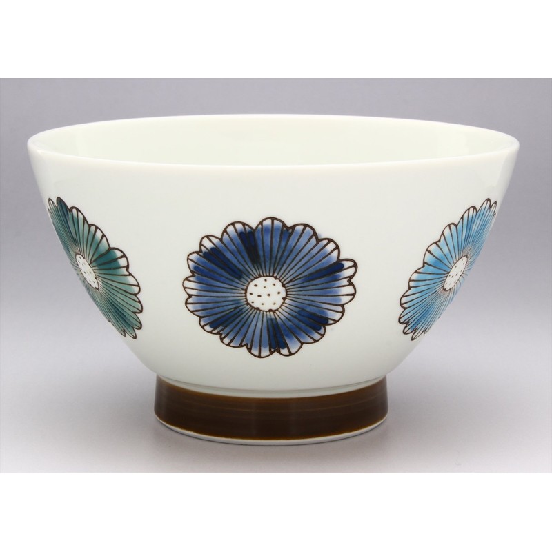 Hasami kurawa? Bowl Large Flower Blue 505545