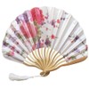 1SourceTek Silk Hand Held Folding Fans 8.27 inches (21cm) Women