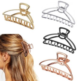 4pcs Hair Clip - Hair Claw Hair Catch Barrette Joke Lamp for Women and Girls Hair Styling Accessories Half Pan Hairpin for Thick Hair